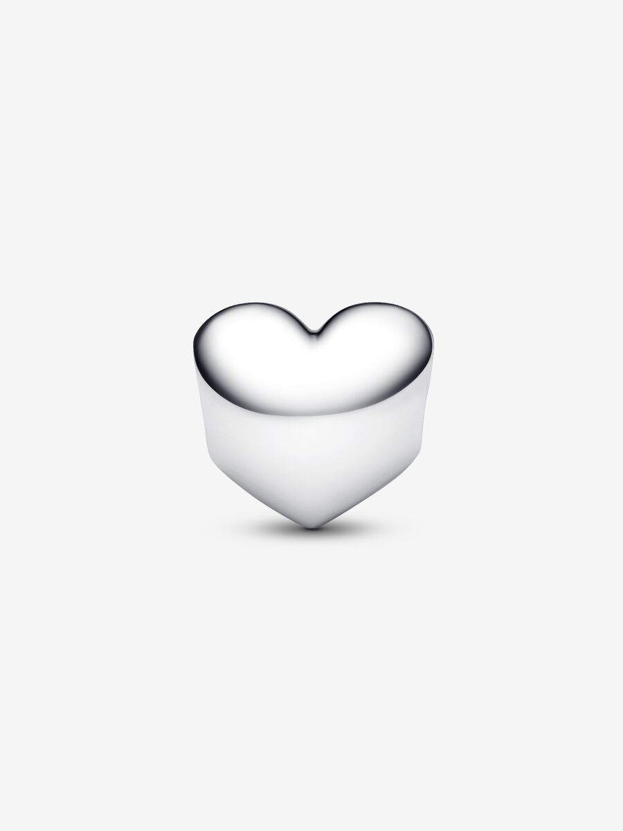 Charm Cuore con Pietra Bianca Madreperla Artificiale Giugno da incidere Argento Sterling 925 - CHARM