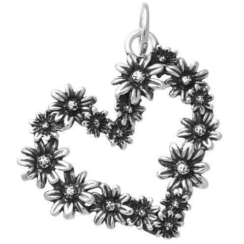 Charm Cuore Margherite Grande