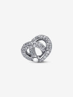 Charm Cuore Nodo Infinito e Pavè Argento Sterling 925 - CHARM