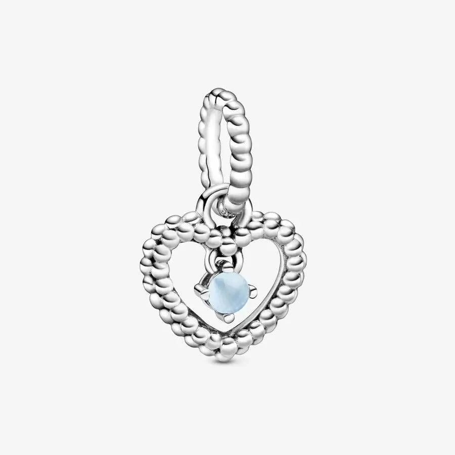 Charm cuore pendente Azzurro