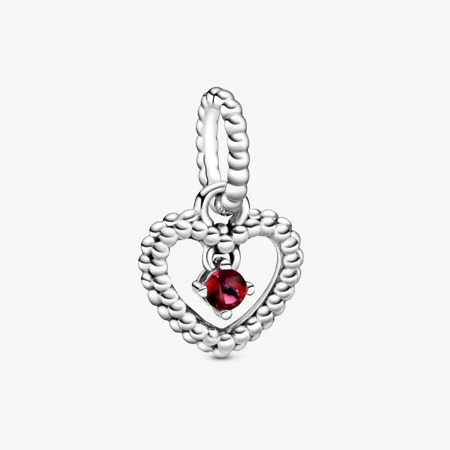 Charm cuore pendente Rosso fuoco