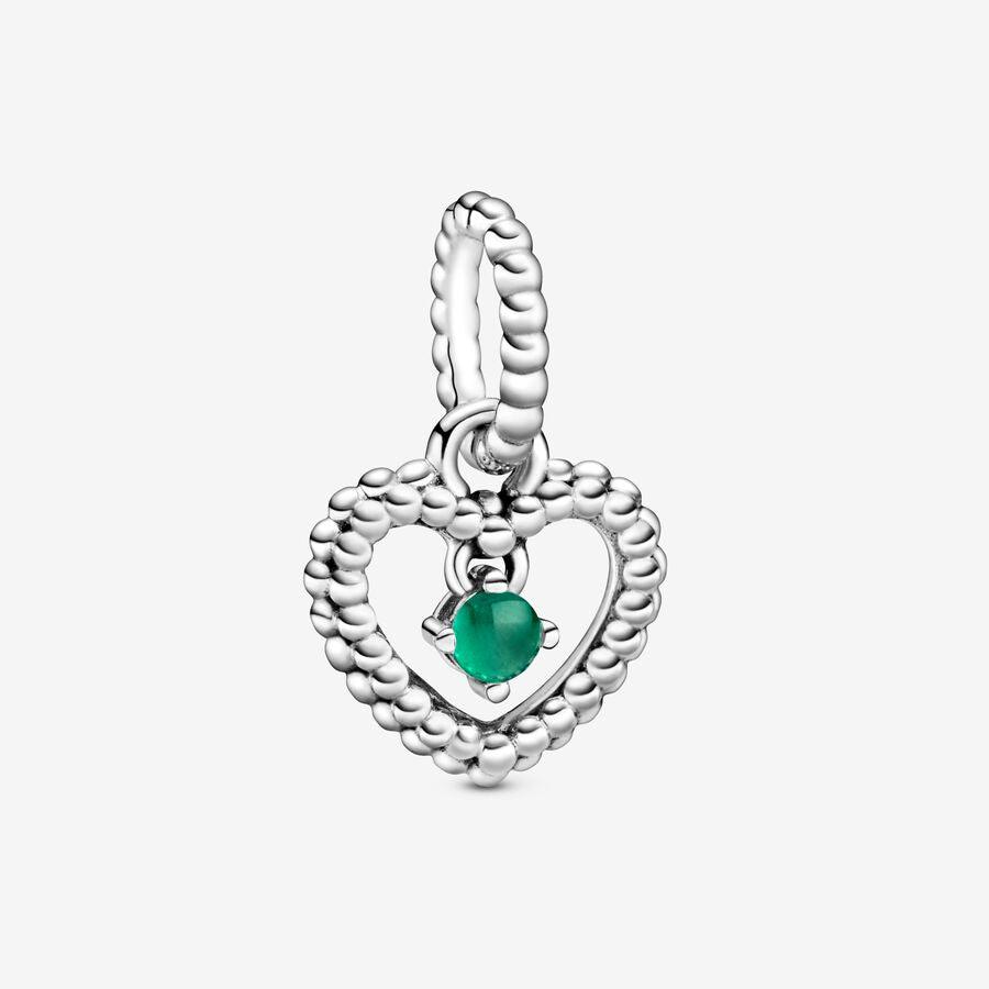Charm cuore pendente Verde foresta