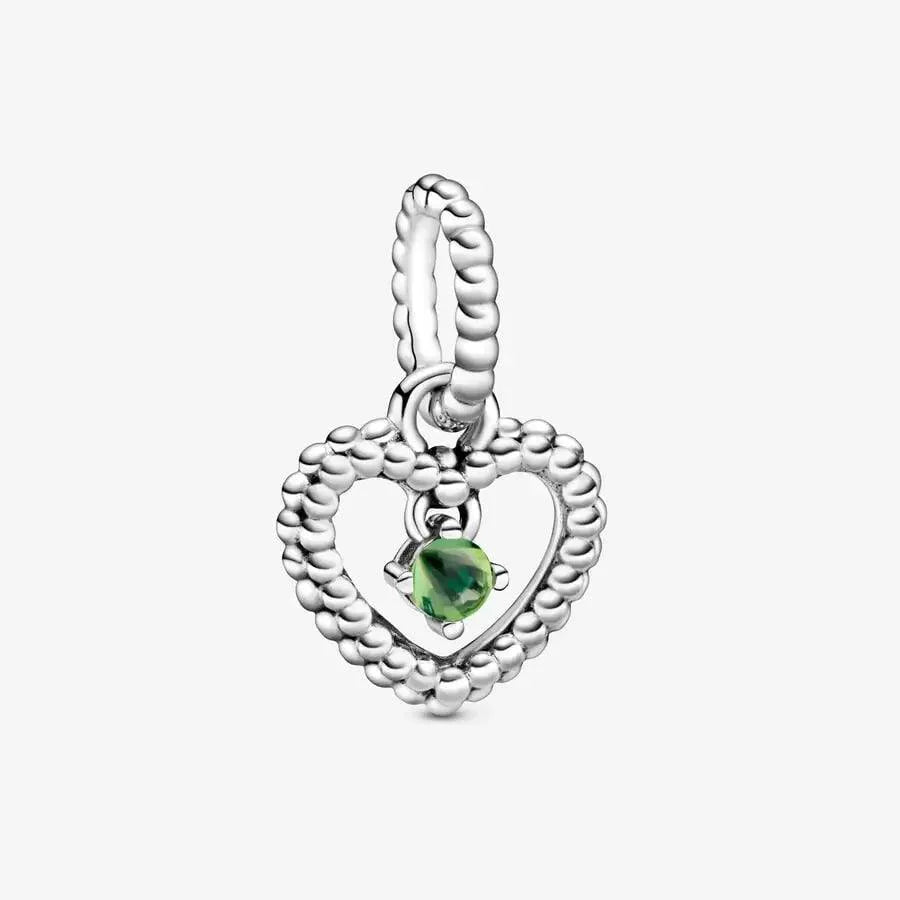 Charm cuore pendente Verde primavera