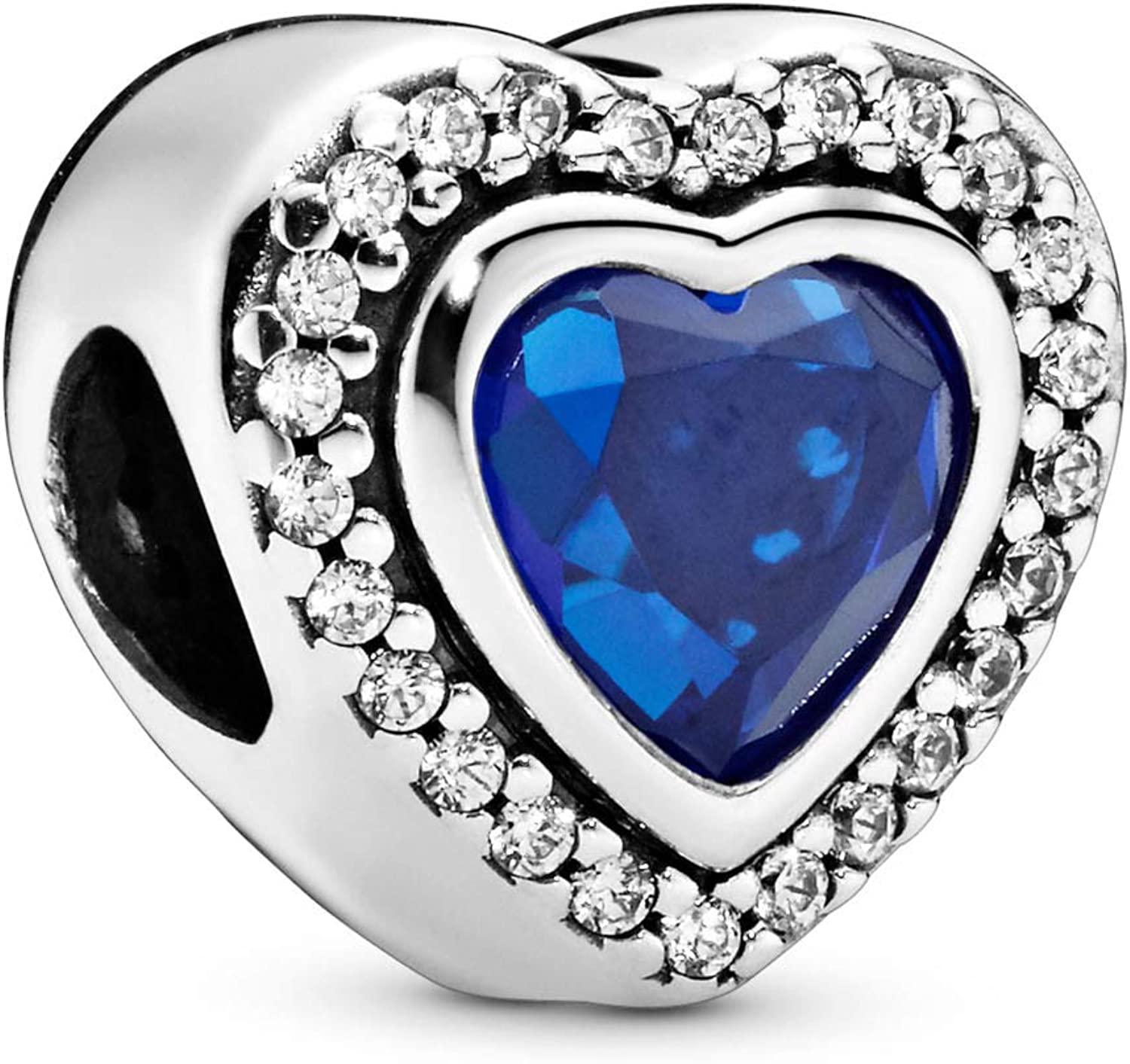Charm Cuore Pietra Blu