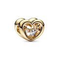 Charm Cuore Splendente con Pietra
