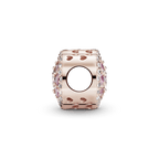 Charm Fiore Rosa Scintillante