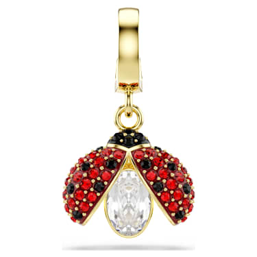 Charm Idyllia Taglio misto Coccinella Rosso Placcato color oro - CHARM