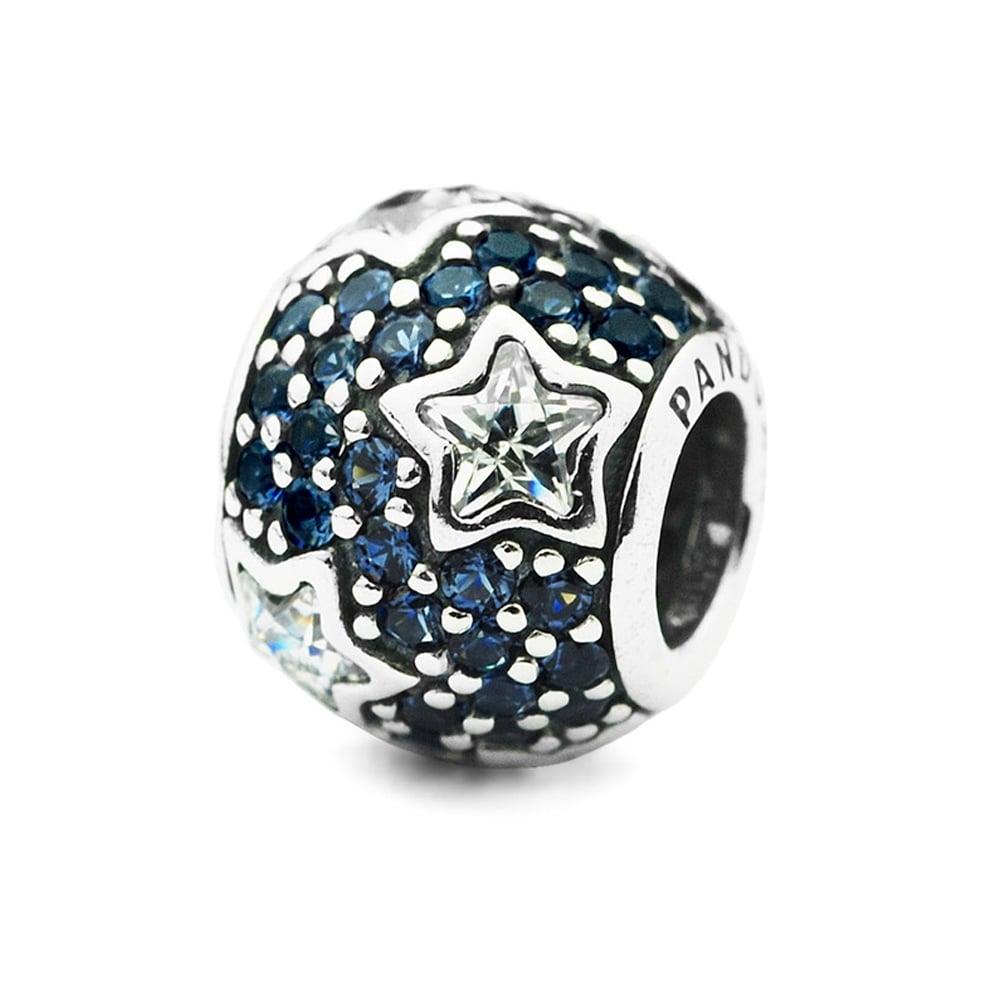 CHARM IN PAVÉ BLU E STELLE