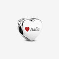 Charm Italia nel Cuore da incidere Argento Sterling 925 CHARM