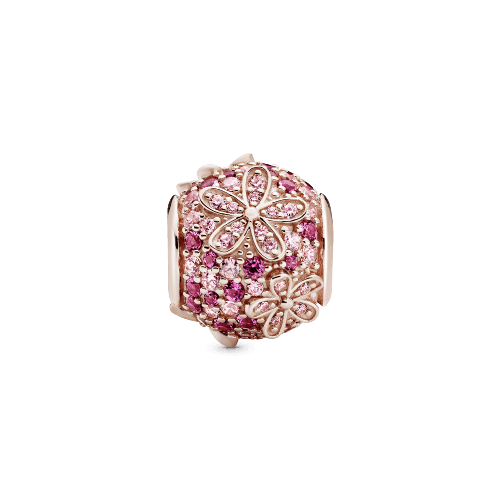 Charm Margherita Con Pavé Rosa