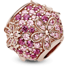 Charm Margherita Con Pavé Rosa