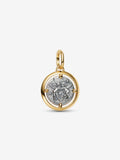 Charm Medallion Cupido ’Amor Fati’ Argento Sterling 925 Placcatura in Oro 14k - CHARM