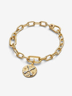 Charm Medallion Frecce ’Ad Meliora’ Argento Sterling 925 Placcatura in Oro 14k - CHARM