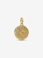 Charm Medallion Frecce ’Ad Meliora’ Argento Sterling 925 Placcatura in Oro 14k - CHARM