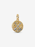 Charm Medallion Frecce ’Ad Meliora’ Argento Sterling 925 Placcatura in Oro 14k - CHARM