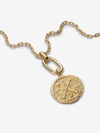 Charm Medallion Grande Frecce ’Ad Meliora’ Placcatura in Oro 14k - CHARM