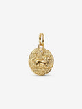 Charm Medallion Leone ’Vita Veritas Virtus’ Placcatura in Oro 14k - CHARM