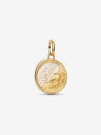 Charm Medallion Pegaso ’Ex Animo’ Argento Sterling 925 Placcatura in Oro 14k - CHARM
