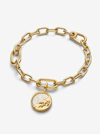 Charm Medallion Pegaso ’Ex Animo’ Argento Sterling 925 Placcatura in Oro 14k - CHARM