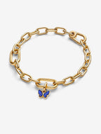 Charm Mini Pendente Farfalla Blu Pandora ME Placcatura in Oro 14k - CHARM