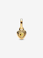 Charm Mini Pendente Gold Chakra Heart Pandora ME Placcatura in Oro 14k - CHARM