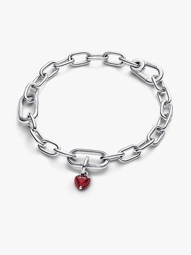 Charm Mini Pendente Red Chakra Heart Pandora ME Argento Sterling 925 - CHARM