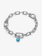 Charm Mini Pendente Turqoise Chakra Heart Pandora ME Argento Sterling 925 - CHARM