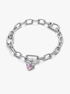 Charm Mini Pendente Winged Heart Rosa Pandora ME Argento Sterling 925 - CHARM