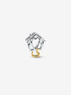 Charm Openwork Casa ’With You I’m Home’ Argento Sterling 925 Placcatura in Oro 14k - CHARM