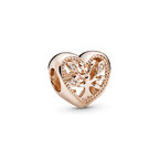Charm Openwork Cuore Albero della Famiglia