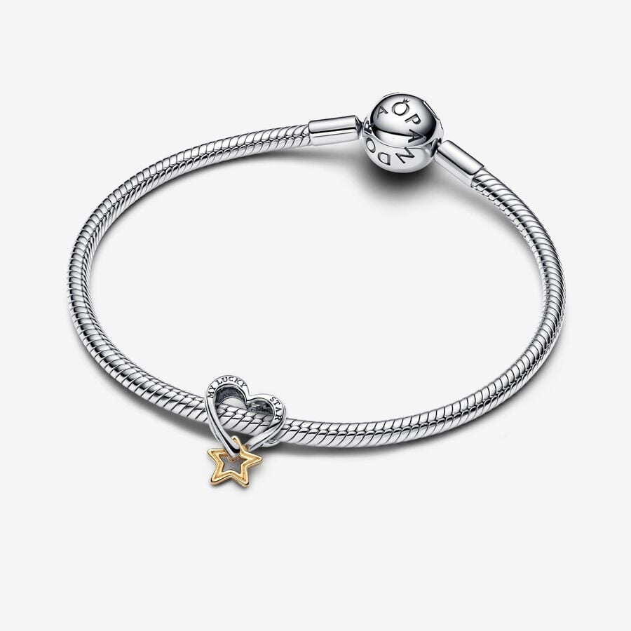 Charm Openwork Cuore e Stella ’My Lucky Star’ - CHARM
