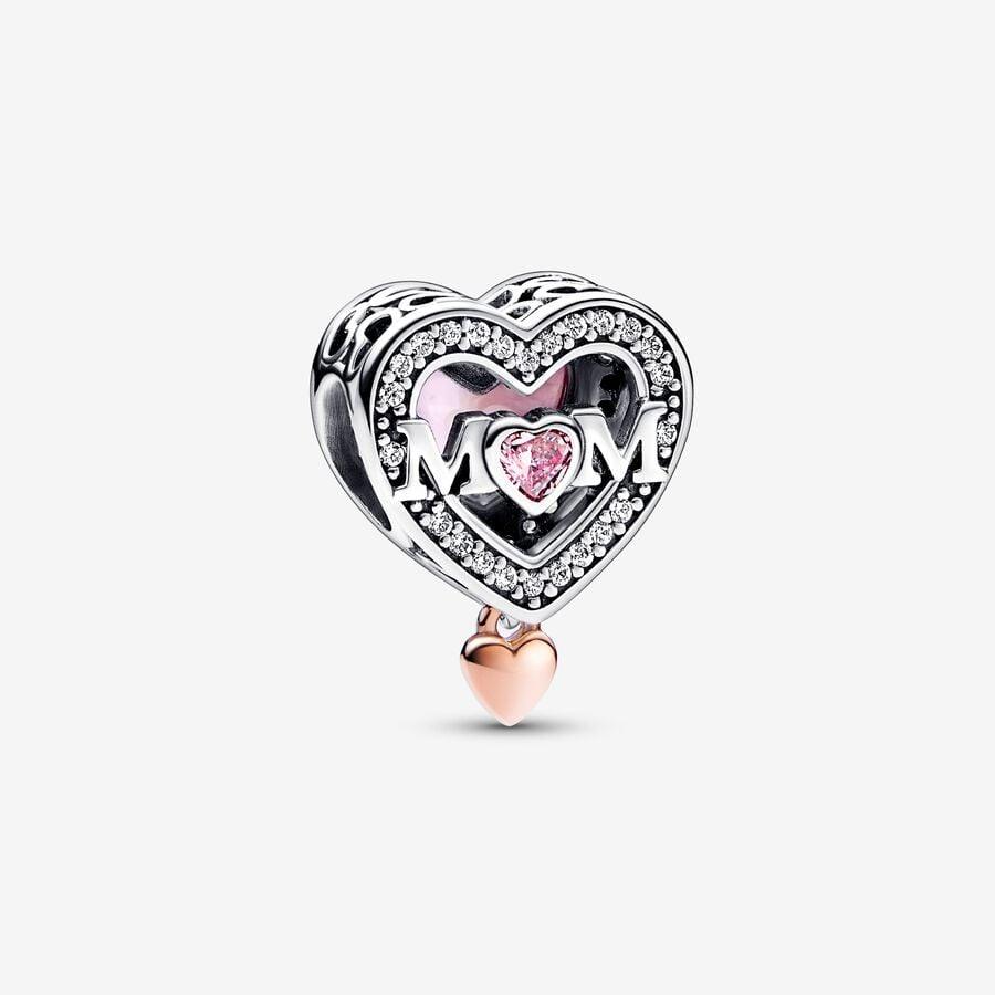 Charm Openwork Mamma con Cuore Pendente