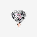 Charm Openwork Mamma con Cuore Pendente