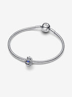 Charm Openwork Mano di Fatima Pietra Blu Argento Sterling 925 - CHARM