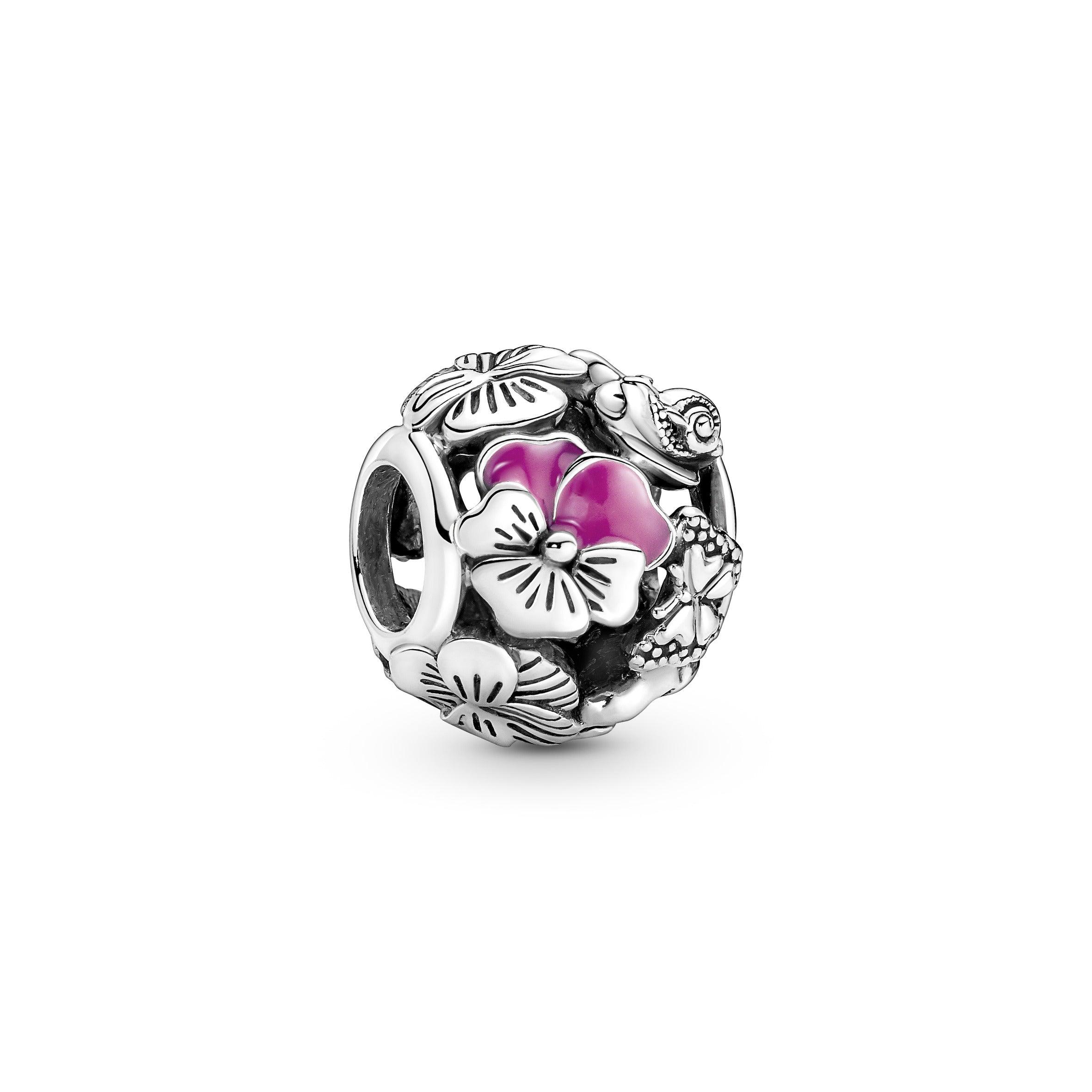 Charm Openwork Viole del Pensiero