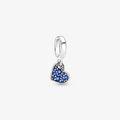 Charm Pandora Cuore Obliquo con Pavé Blu