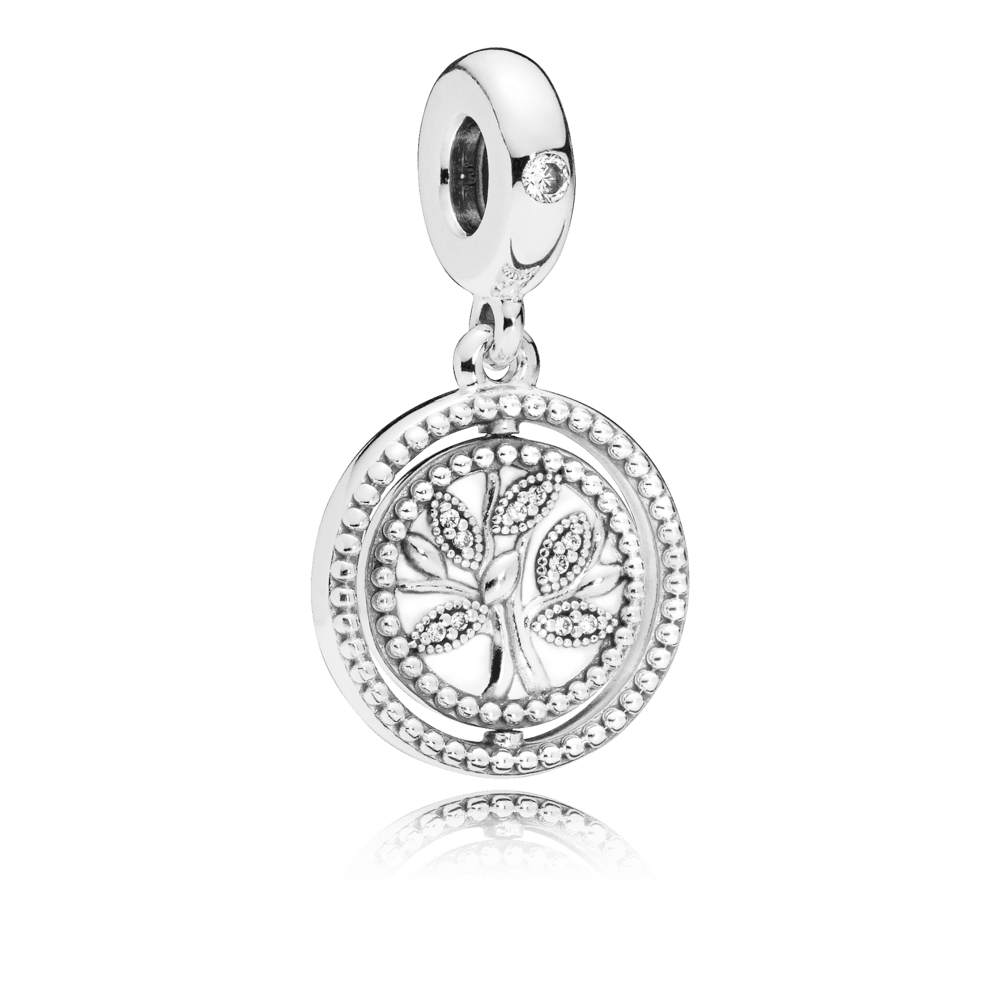 Charm Pendente Albero della Famiglia Girevole