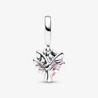 Charm Pendente Albero della Famiglia Rosa