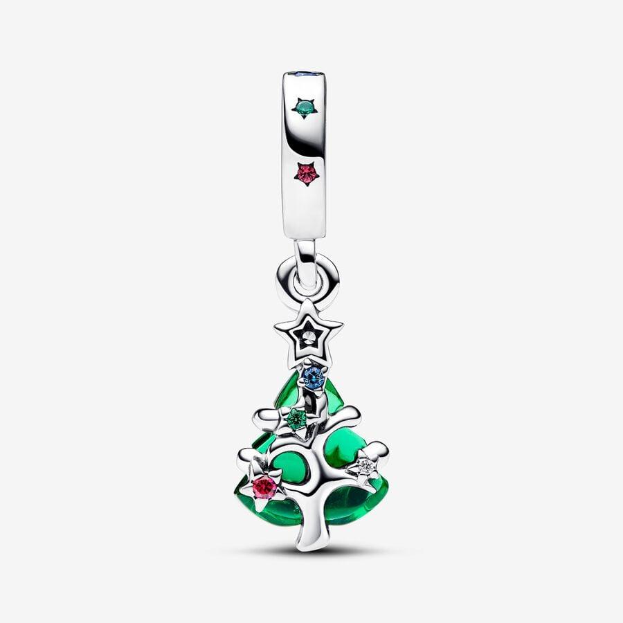 Charm Pendente Albero di Natale con Stelle