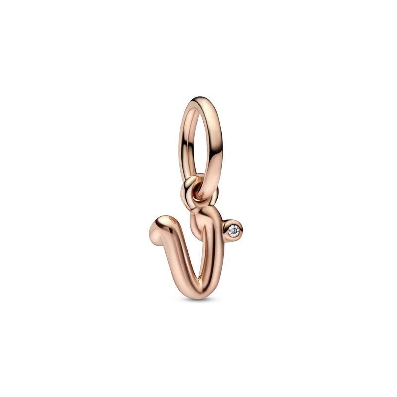 Charm pendente Alfabeto con lettera v