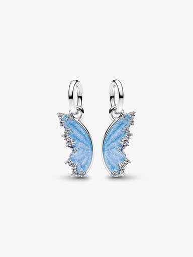 Charm Pendente Ali di Farfalla Divisibile Argento Sterling 925 - CHARM