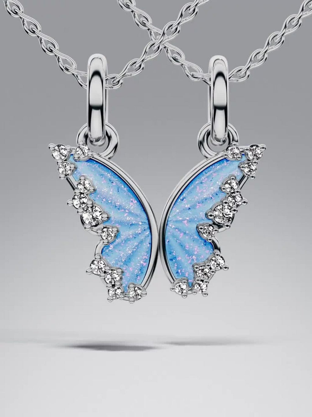 Charm Pendente Ali di Farfalla Divisibile Argento Sterling 925 - CHARM