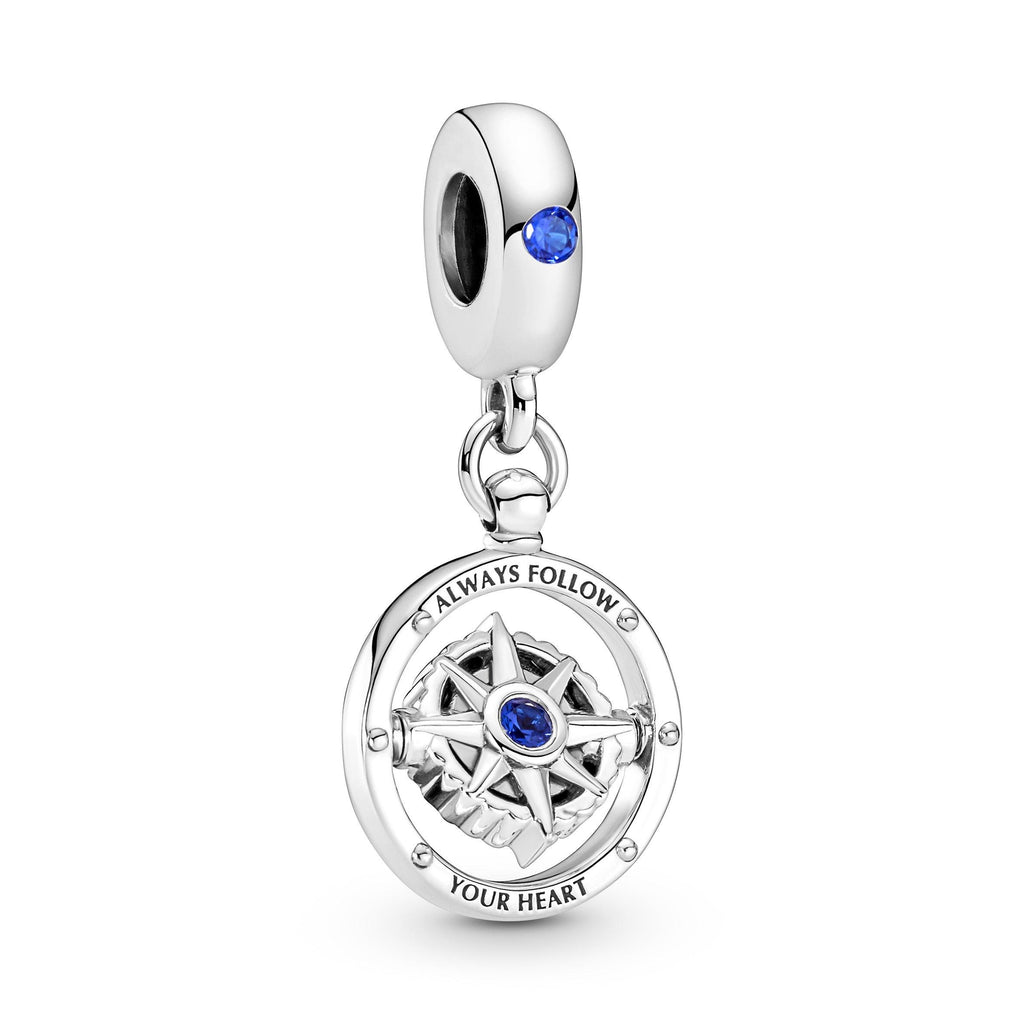 Charm Pendente Bussola "Always Follow Your Heart"