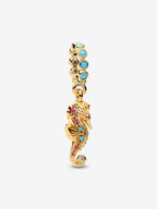 Charm Pendente Cavalluccio Marino Placcatura in Oro 14k - CHARM