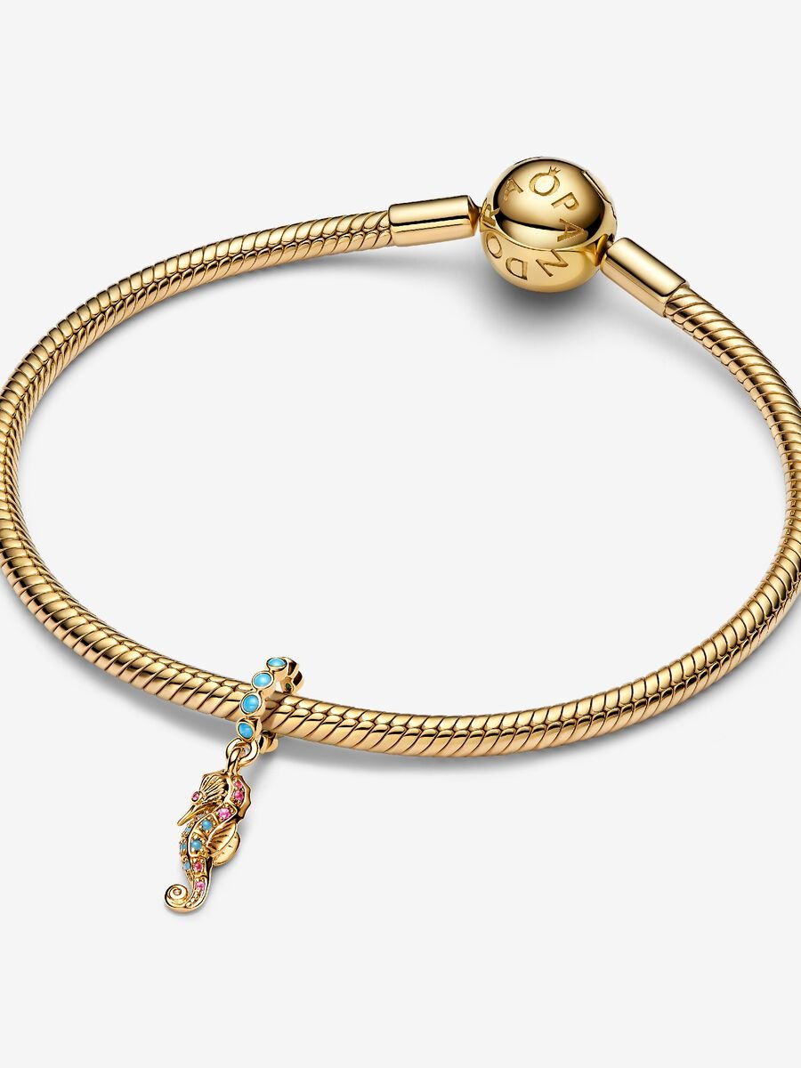 Charm Pendente Cavalluccio Marino Placcatura in Oro 14k - CHARM