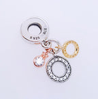 Charm Pendente con Logo e Triplo Monogramma