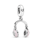 Charm - Pendente Cuffie Rosa