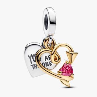 Charm Pendente Cuore con Freccia da incidere - CHARM