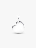 Charm Pendente Cuore con Pietra Rossa Scuro Gennaio Argento Sterling 925 - CHARM