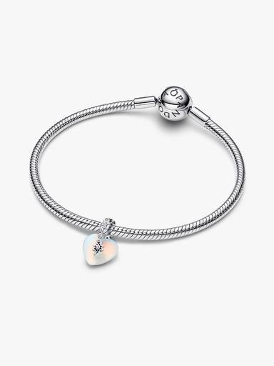 Charm Pendente Cuore e Stella Cadente Argento Sterling 925 - CHARM